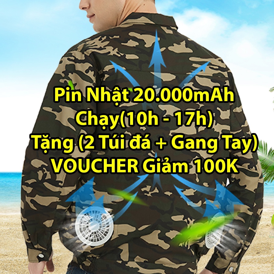 💥TẶNG VOUCHER GIẢM GIÁ 100K💥 Áo điều hoà SANKO Pin 20.000mAh chạy 10h - 17h, BH 1 Năm Tặng Túi Đá + Gang Tay Bảo Hộ