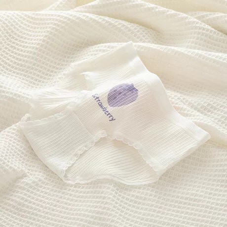 Quần lót cotton nữ, đồ lót kháng khuẩn viền trơn, quần chíp họa tiết in thỏ tím - HOATIEU