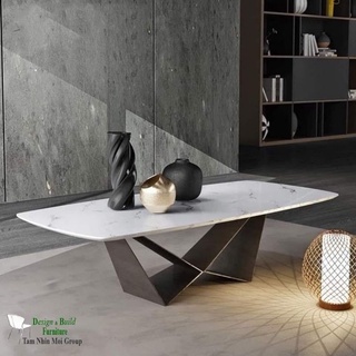 Bàn trà sofa mặt đá đá sang trọng, hiện đại cho phòng khách, bàn cà phê, bàn cafe – bt1003