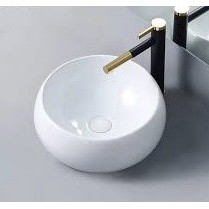 Chậu rửa mặt lavabo sứ trắng men tuyết nano chống bám bẩn (thanh lý nghỉ bán)