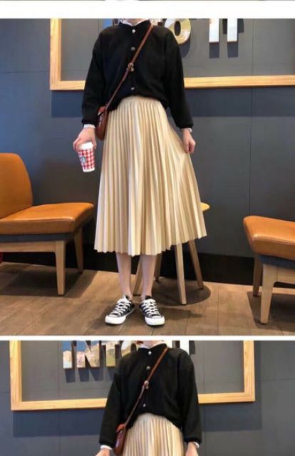 Chân váy dập li hàng QCL1