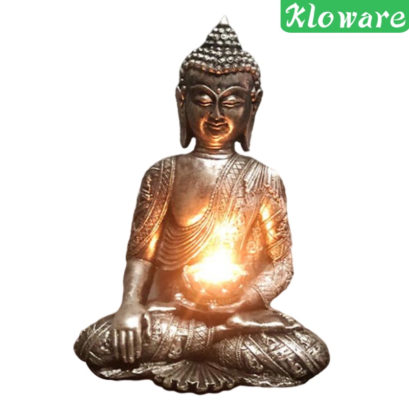 Giá đỡ đèn cầy hình tượng Phật trang trí nhà cửa sân vườn