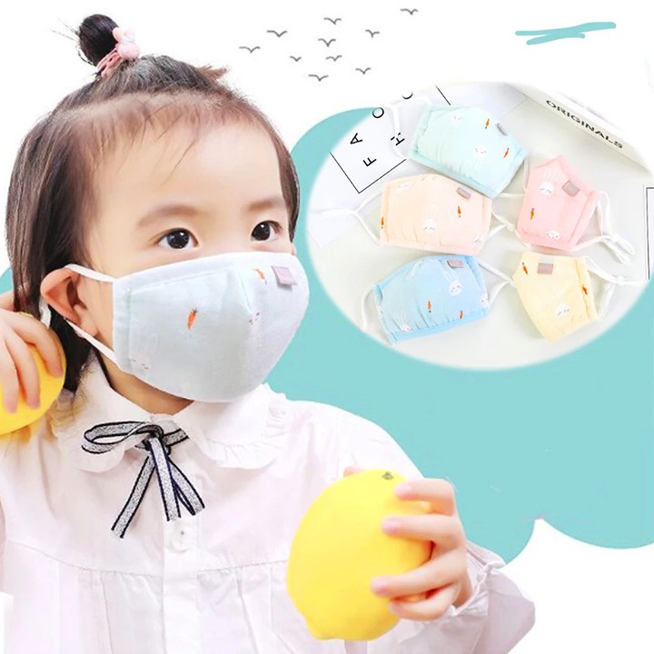 Khẩu trang vải cho bé, Khẩu trang kháng khuẩn cho bé 0-3 tuổi chất cotton thông thoáng an toàn cho da bé Baby-S – SM011