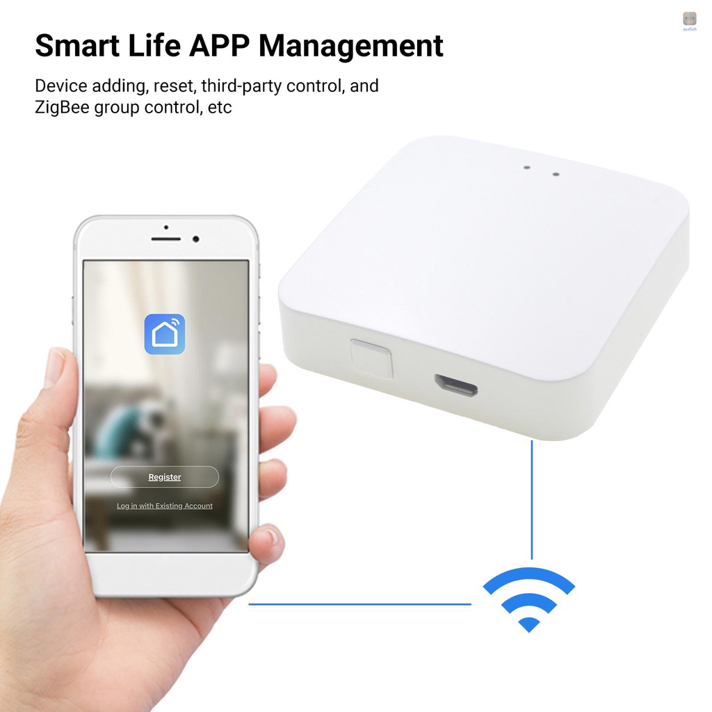 Cổng Thông Minh ZigBee Gateway Hub 3.0 Điều Khiển Bằng Giọng Nói Điều Khiển Từ Xa Bằng Giọng Nói Tương Thích Với Alexa Google Home