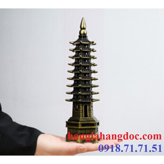 Mô hình tháp Văn Xương cao 25cm bằng kim loại, 9 tầng