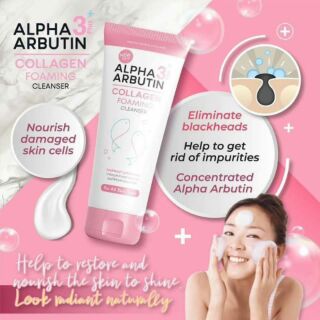 SỮA RỮA MẶT TRẮNG DA ALPHA ARBUTIN 3 PLUS COLLAGEN FOAMING CLEANSER THÁI LAN