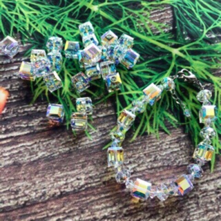 Vòng Tay PhaLe Áo Swarovski Vuông 8 ly