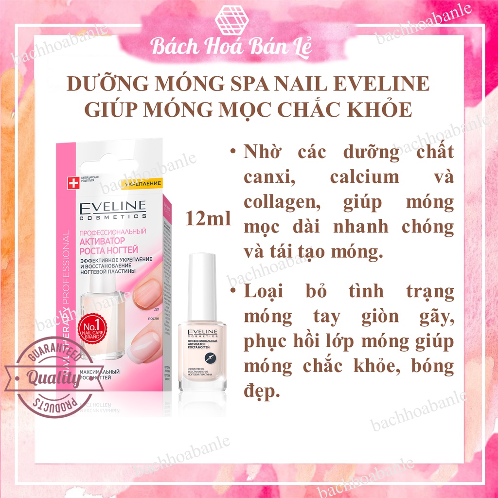 Dầu Dưỡng móng Eveline Spa giúp móng dài chắc khoẻ trong 10 ngày