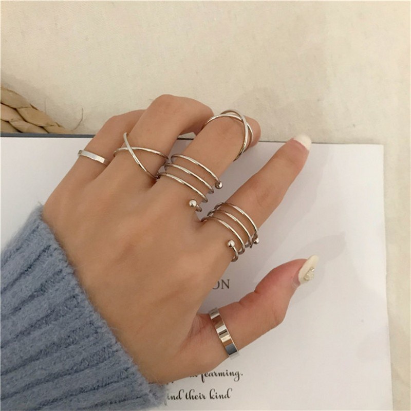 Bộ 6 nhẫn thời trang thanh lịch dành cho nữ