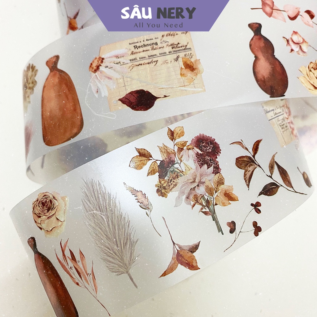 Sâu Nery - Băng dán trang trí hoa lá mùa thu Terracotta by Heartly Paper (60cm)