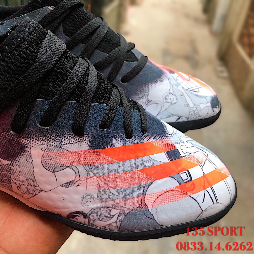 Giày Bóng Đá X Ghosted .3 TF Tsubasa - Trắng/Cam/Đen