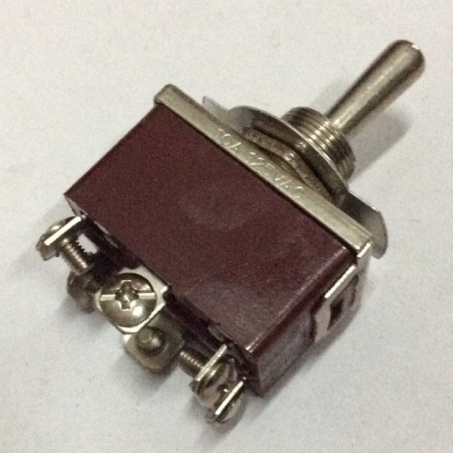 Công tắc 6 chân thân sắt vỏ nâu ON - OFF