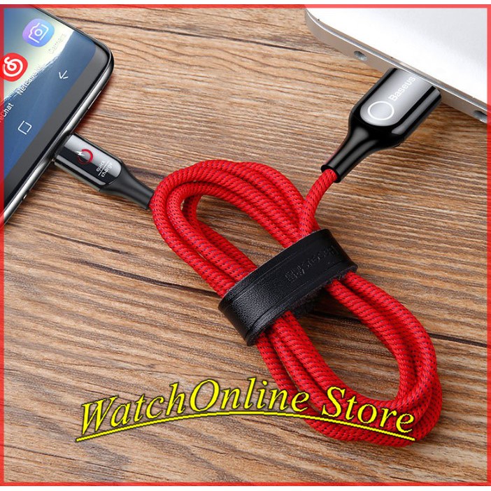 Cáp sạc nhanh QC 3.0 Type C tự ngắt Baseus cho Samsung S8/S9/Note8/Note9/ Xiaomi/ Huawei/ Oppo
