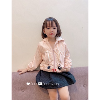 Áo khoác gió Thỏ lót lông cho bé