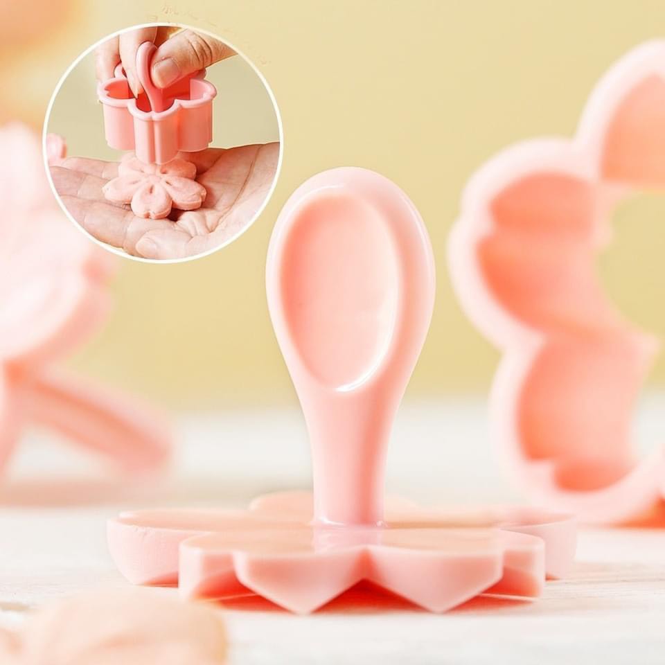 Khuôn nhấn bánh quy hoa đào 4 mặt