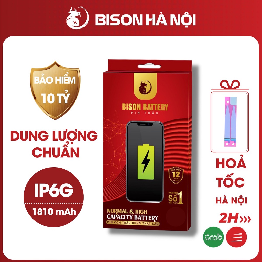 Pin Bison 6G dung lượng 1810mAh- Pin con trâu BISON BH 12 tháng