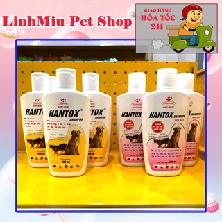 Sữa tắm hantox shampoo diệt ve rận bọ chét ghẻ chó mèo - dầu tắm diệt khuẩn ngoài da mèo và cún con