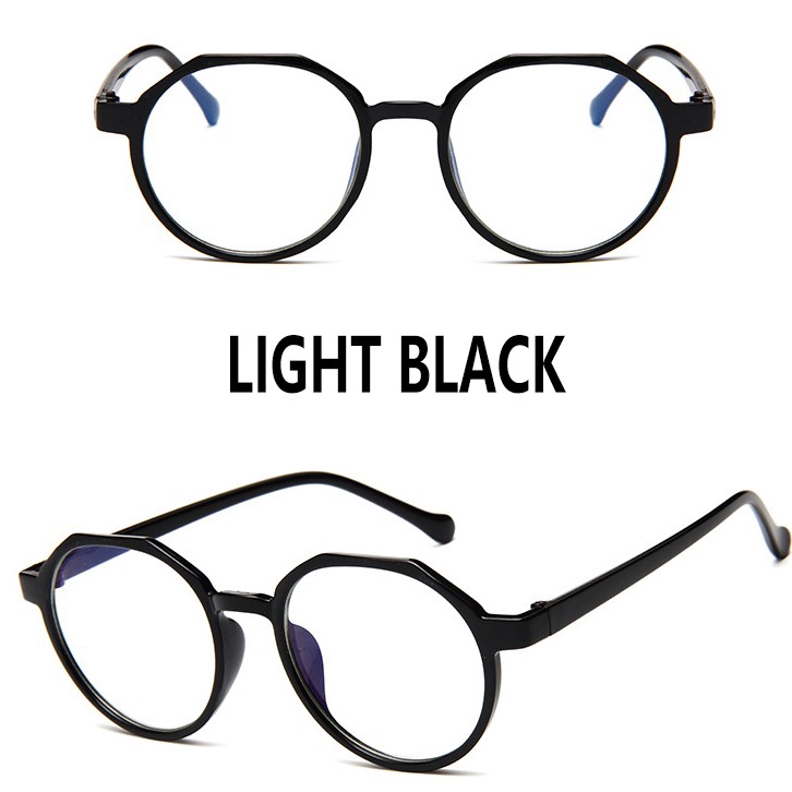 Korean Simple Plastic Round Anti-blue Light Frame Glasses Women/Men