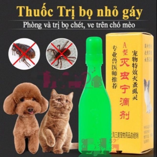 Nhỏ gáy trị rận chó mèo Trung