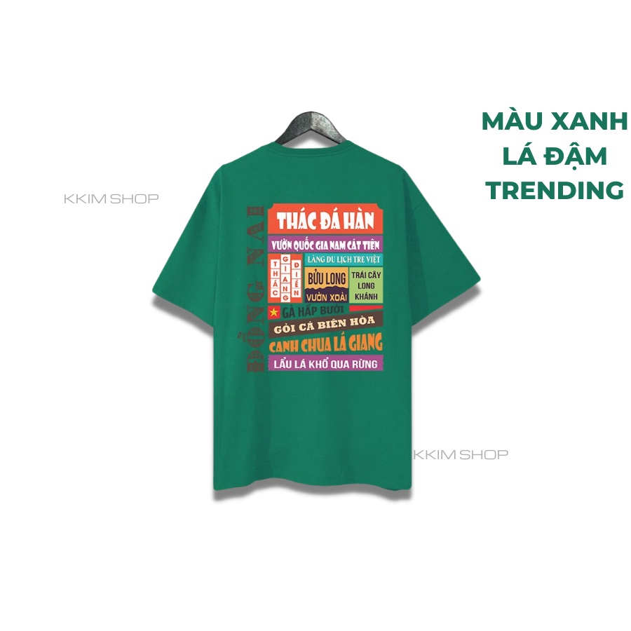 Áo thun tay lỡ ĐỒNG NAI, Áo phông 63 tỉnh thành Form rộng oversize, chất liệu Cotton KKIMSHOP