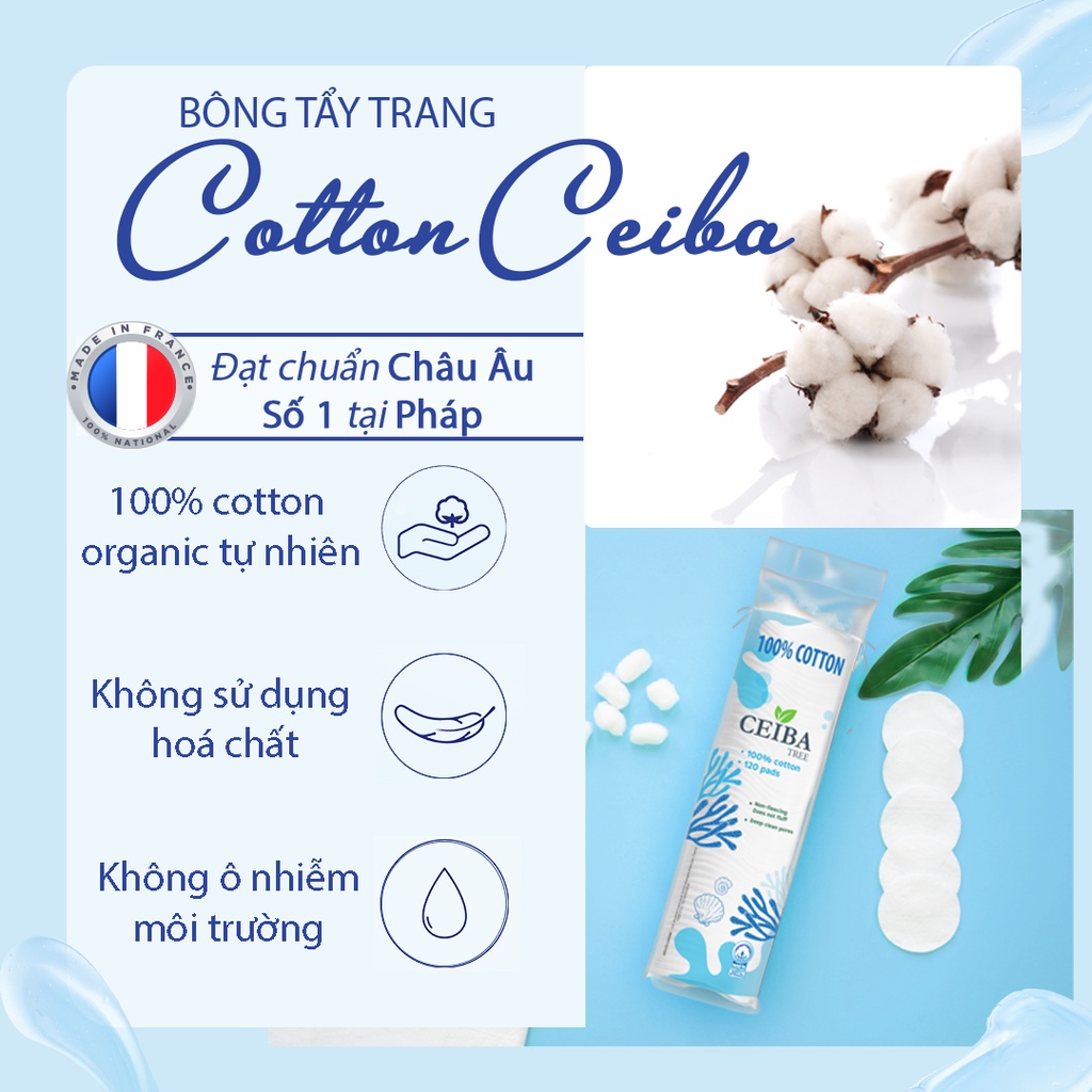 [Chính Hãng] Bông Tẩy Trang Siêu Hot Ceiba 80 Miếng