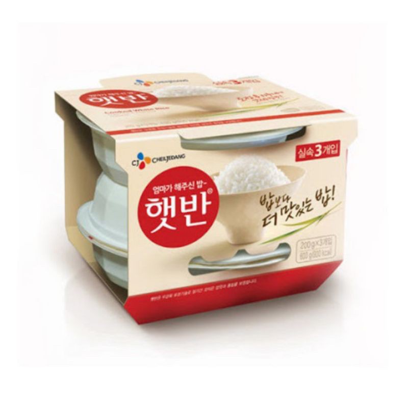 Cơm trắng ăn liền CJ Hàn Quốc lốc 3 210g