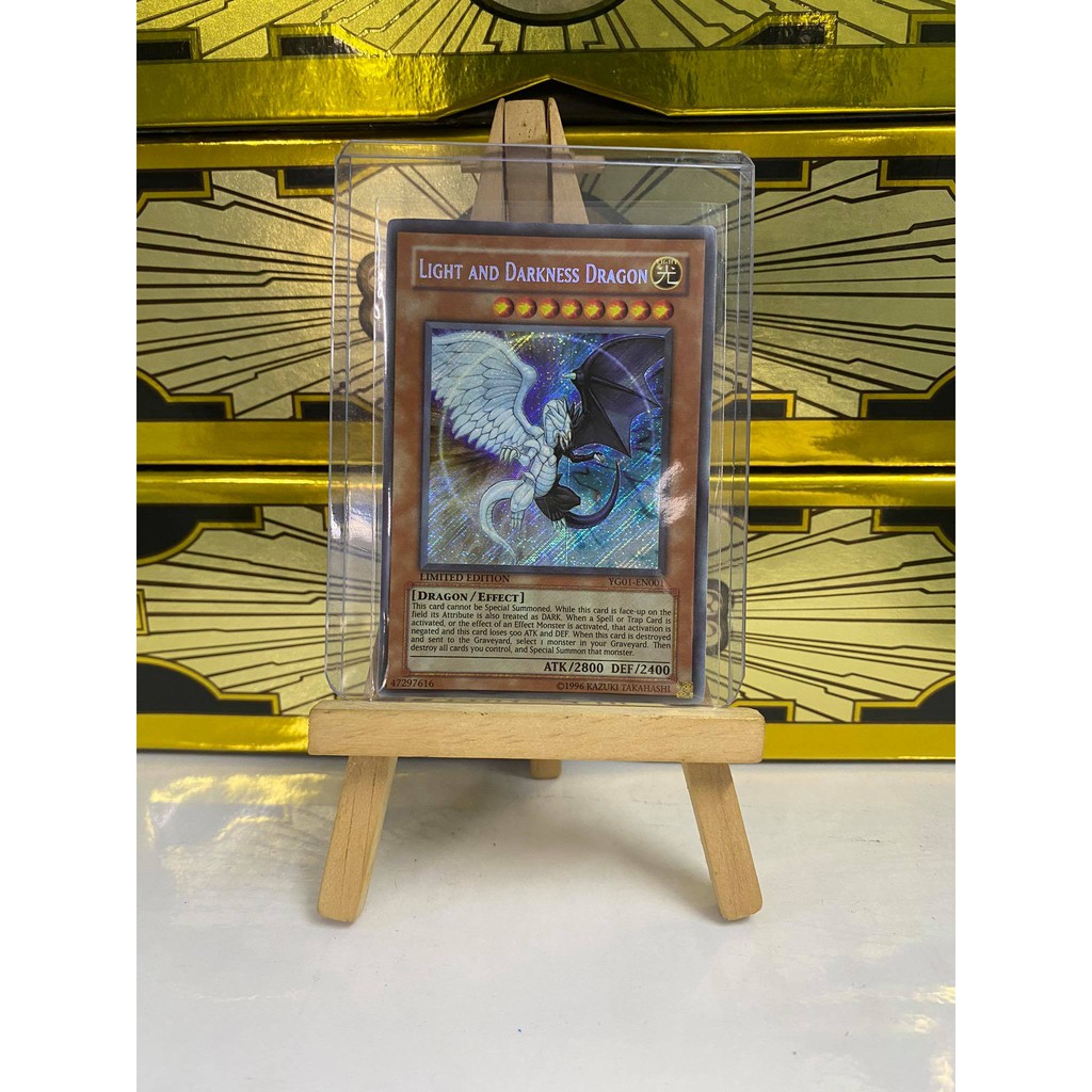 Lá bài thẻ bài Light and Darkness Dragon - Secret Rare - Tặng bọc bài nhựa bảo quản