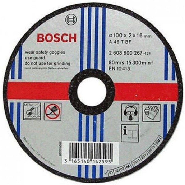 [CHÍNH HÃNG] Đá Cắt Bosch (2608600267) 100x2.0x16mm (Sắt), Giá Đại Lý Cấp 1, Bảo Hành Tại TTBH Toàn Quốc