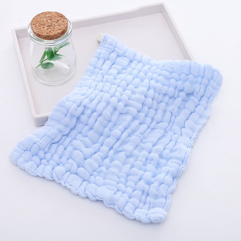 Khăn mặt xô 6 lớp cho bé - Khăn sữa cho bé 6 lớp màu trơn dày dặn