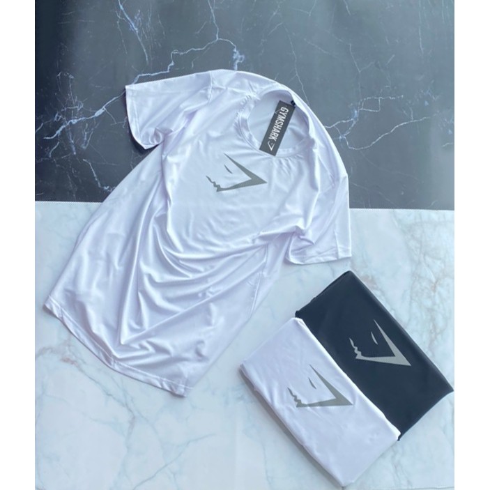 Áo thun cao cấp Gymshark logo phản quang - Áo thun tập gym chất poly dày xuất dư xịn - BiT Fitness TEE.GS.LGH