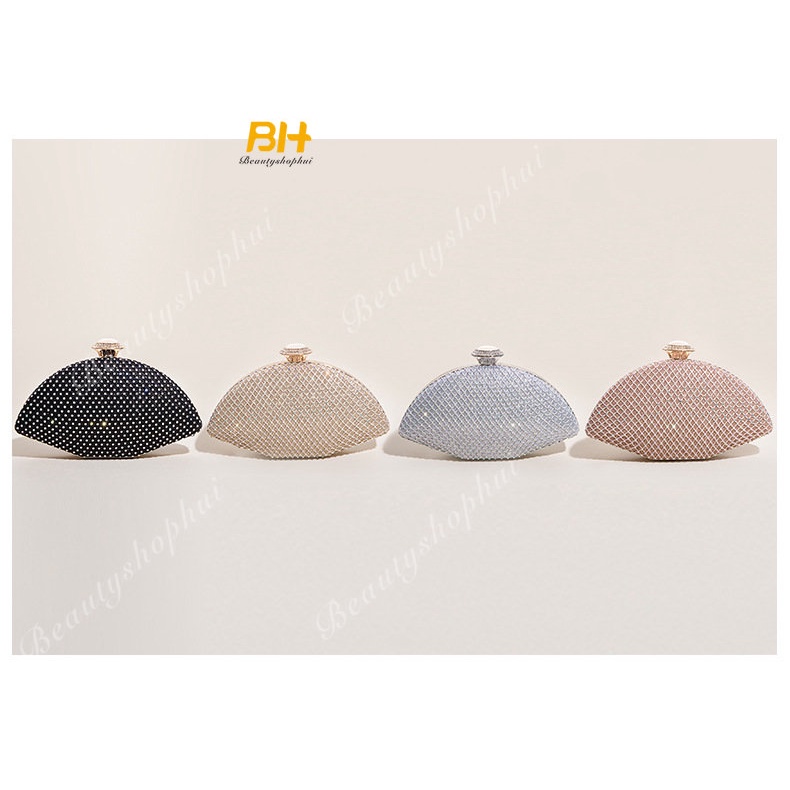 Ví Cầm Tay Đính Đá Lấp Lánh Thiết Kế Mới Cao Cấp Thời Trang