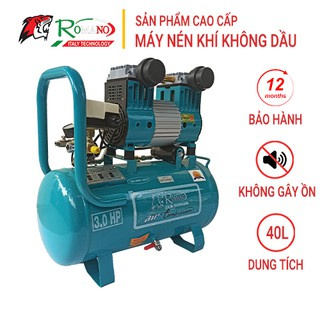 Máy nén khí không dầu Romano ROMA 30-40, Bình 40L, Công suất 3HP, 2 đầu khí ra, công nghệ Italy