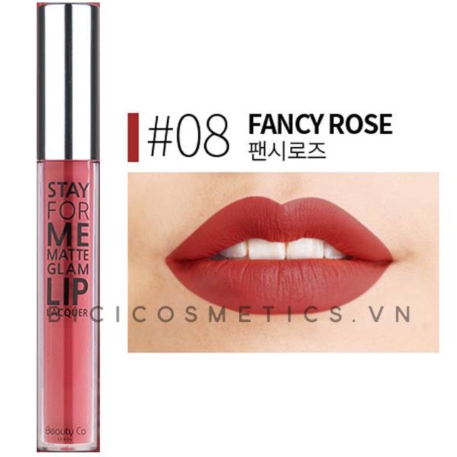 Son kem lỳ Beauty Co Stay for me Matte glam Lip lacquer