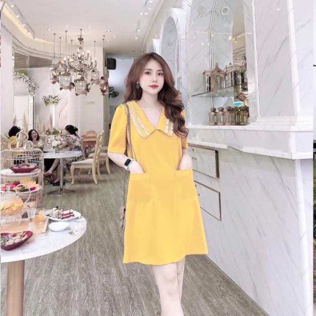 [Bán Sỉ] Váy đũi cổ bèo dáng xuông dài 1m hàng đổ shop