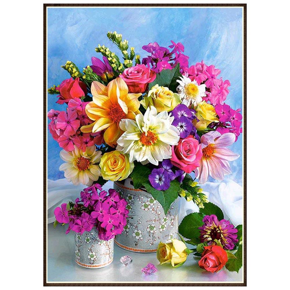 Bộ tranh đính đá 5D tự làm họa tiết hoa trang nhã | BigBuy360 - bigbuy360.vn