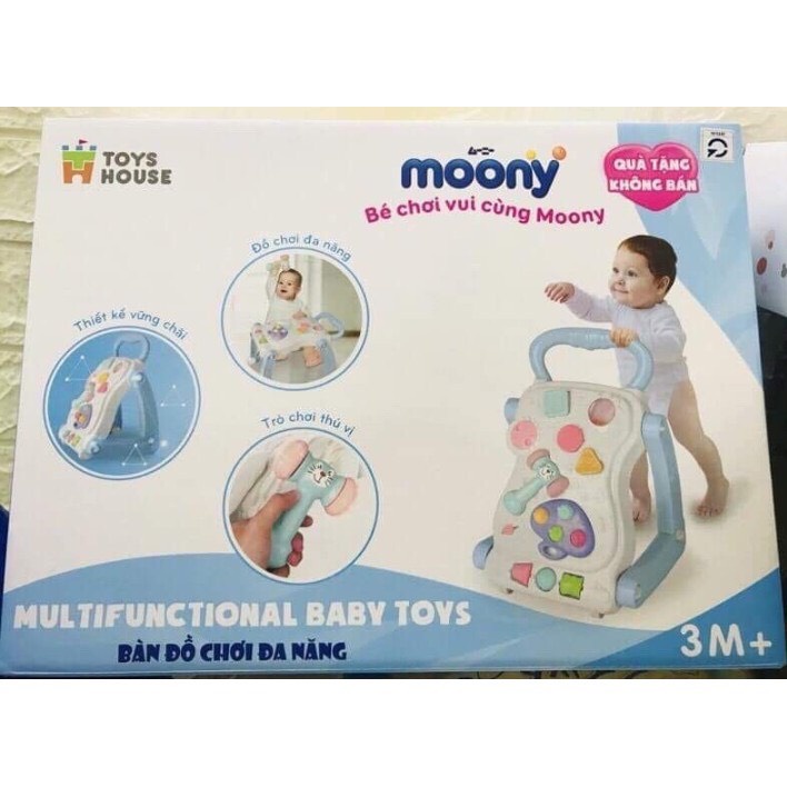 Bàn Đồ Chơi Đa Năng Kiêm Xe Đẩy Toys House (Quà tặng Moony) HX154A