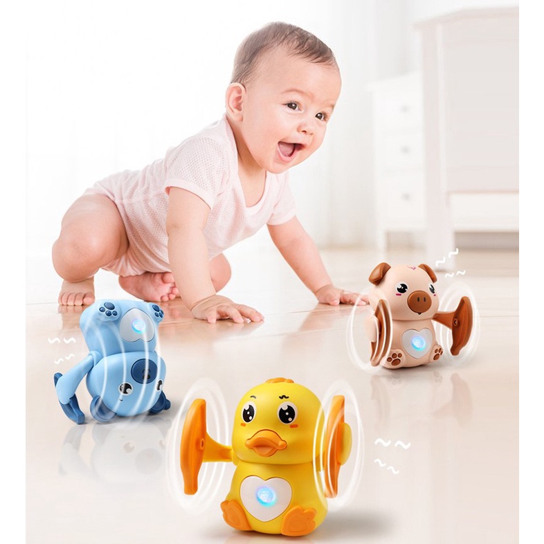 Đồ chơi cho bé cảm biến âm thanh phát nhạc lộn nhào 360 độ theo tiếng vỗ tay