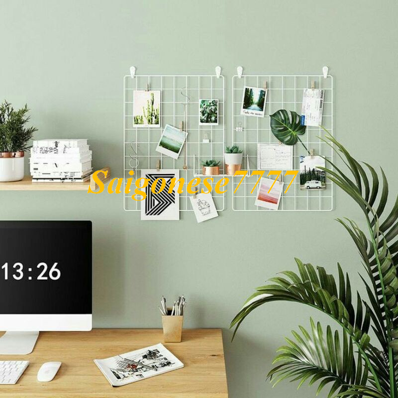 (Đen+Trắng) 2 Khung Hình Lưới Sắt Nghệ Thuật Trang Trí Decor Nhà Phòng Ngủ Siêu Xinh Picture Frame