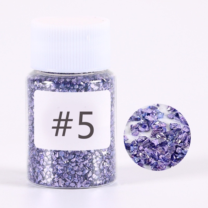 Hũ 30g hạt vụn kim loại trang trí resin, trang trí nail