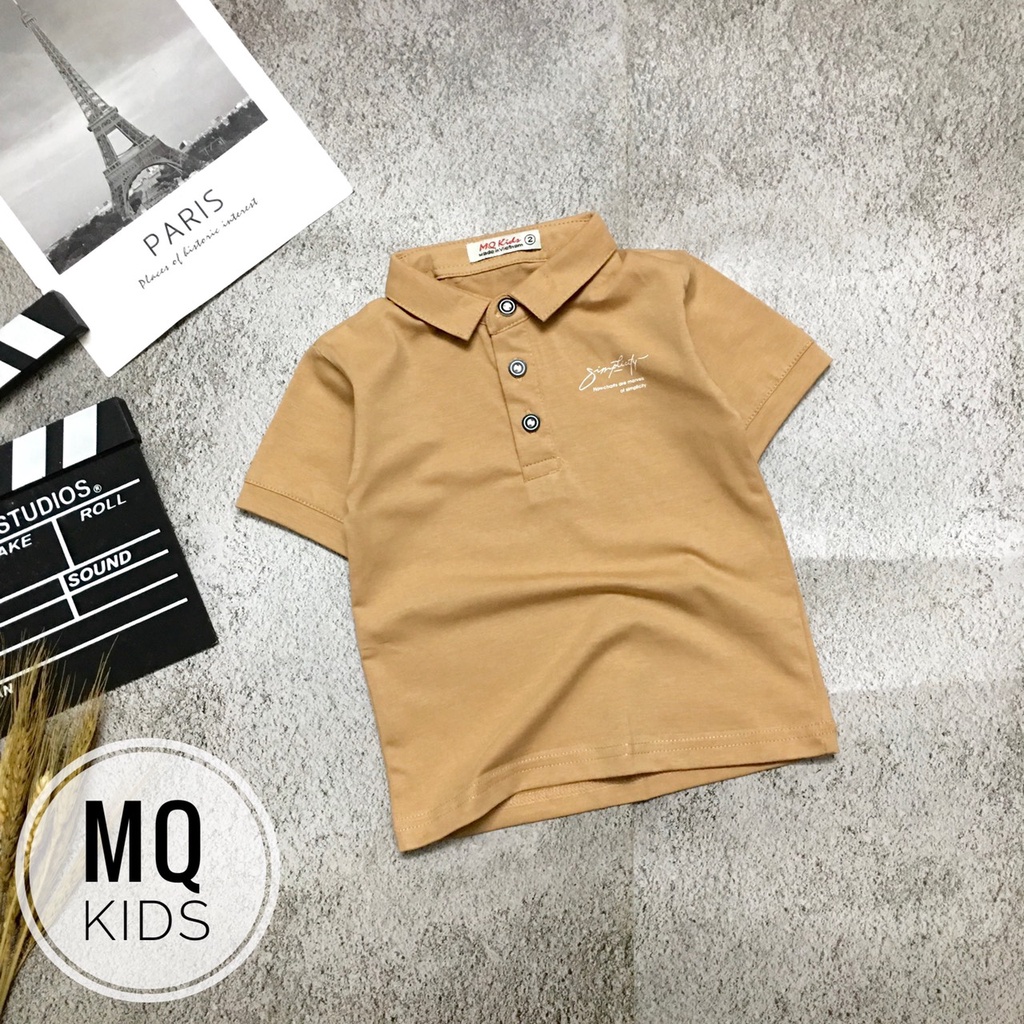 Áo polo VNXK áo thun bé trai size đại 21- 40kg chất cotton