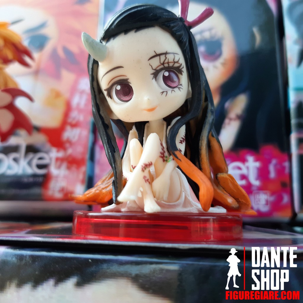 Mô Hình Demon Slayer Kimetsu no Yaiba Nhân Vật Figure Tanjirou, Zenitsu, Inosuke, Nezuko 10cm | Tặng Poster