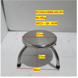 Ghế Đẩu Lùn Inox Để Nhà Tắm Nhà Bếp Cao 17cm - GĐ015I