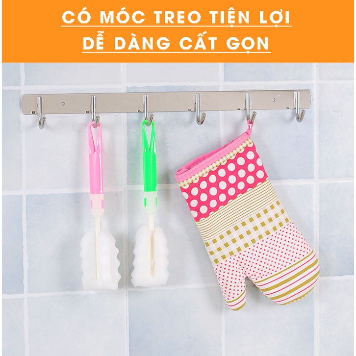 Cây Cọ Rửa Cốc Ly, Rửa Bình Sữa Đa Năng Tiện Lợi Đầu Mút Trắng - Có Thể Gấp Gọn