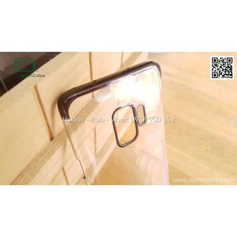 Ốp lưng Samsung Galaxy S9 Baseus Glitter trong suốt viền màu