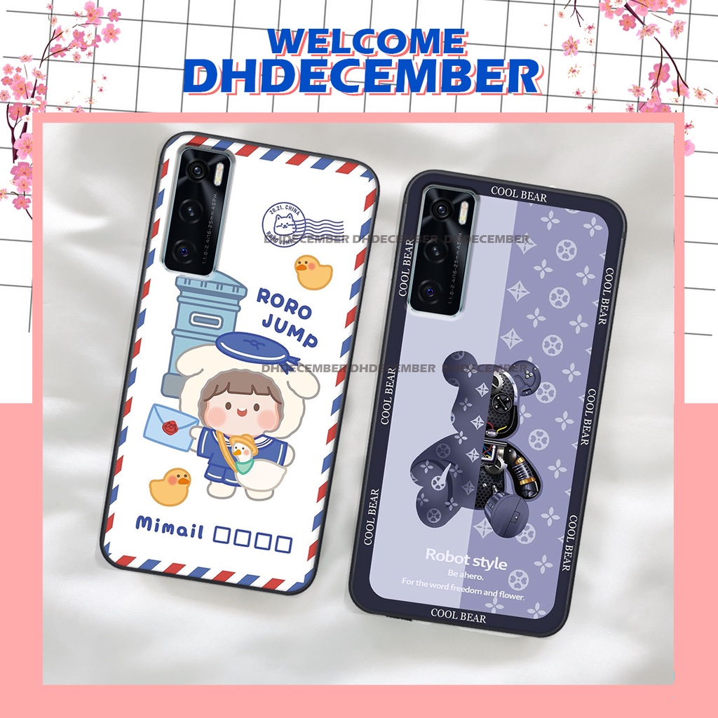 Ốp lưng Vivo V20 SE  in hình 3D GẤU HỒNG-GẤU HỒNG-CỰC XINH-RẺ