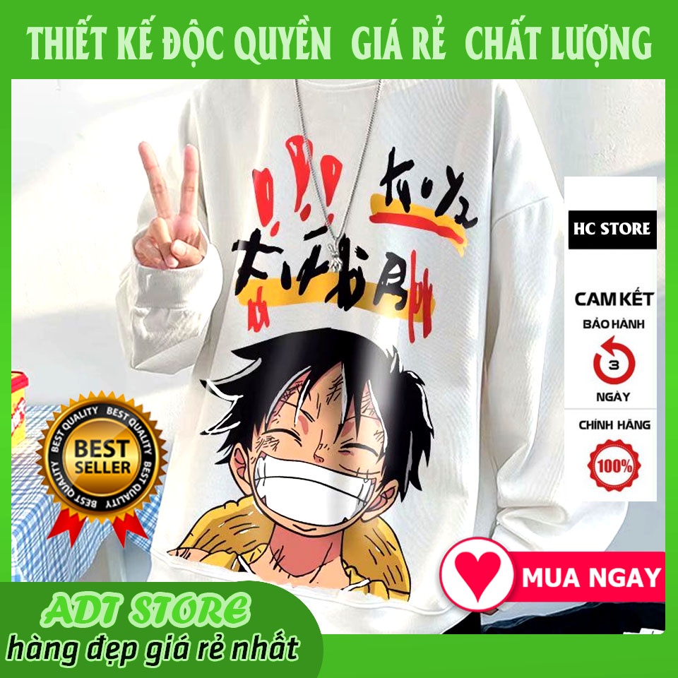 Áo Sweater Dài Tay  Hoạt Hình One Piece  Luffy Thời Trang phong cách Streetwear cực chất giá rẻ