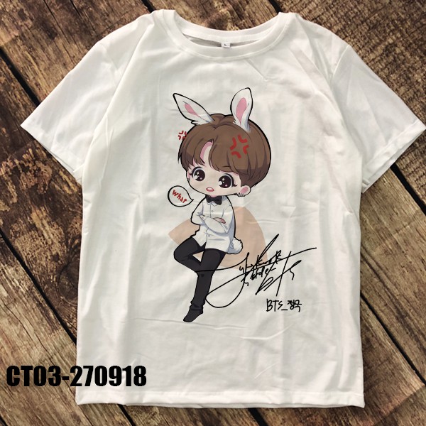 Áo thun nam nữ Jungkook BTS Army Chữ kí Cooky