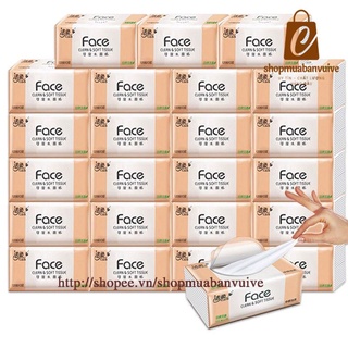Giấy ăn Face hồng thùng 18 gói