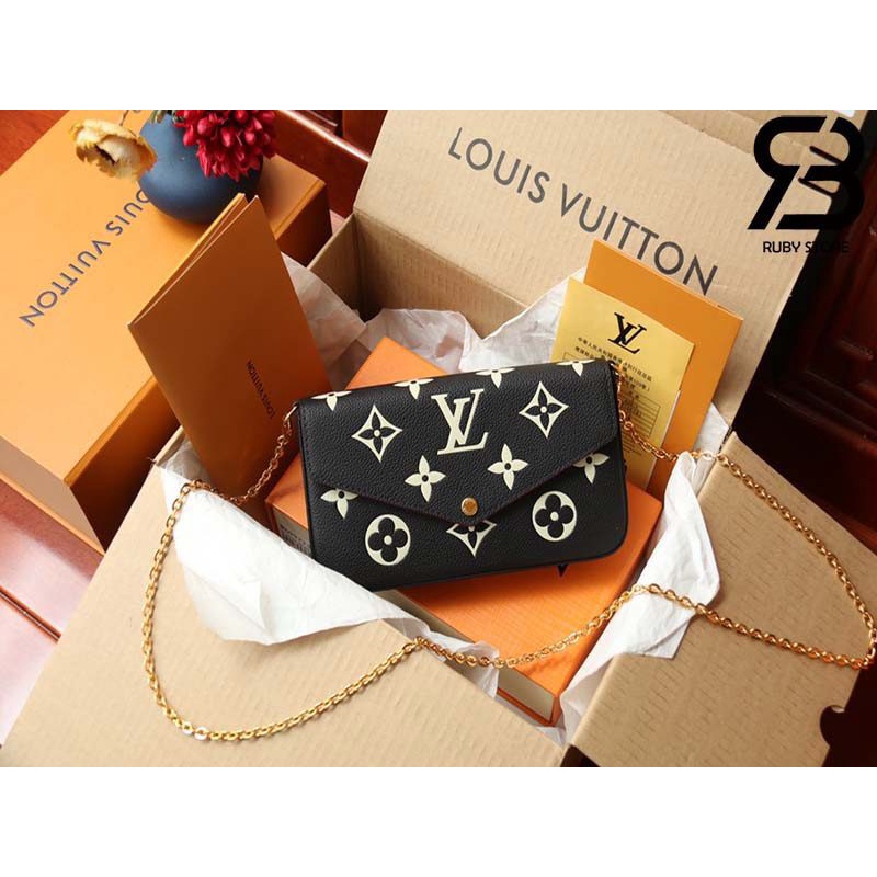 Túi LV bộ set Felicie Pochette Bicolor thời trang nữ cao cấp (20x10 cm)
