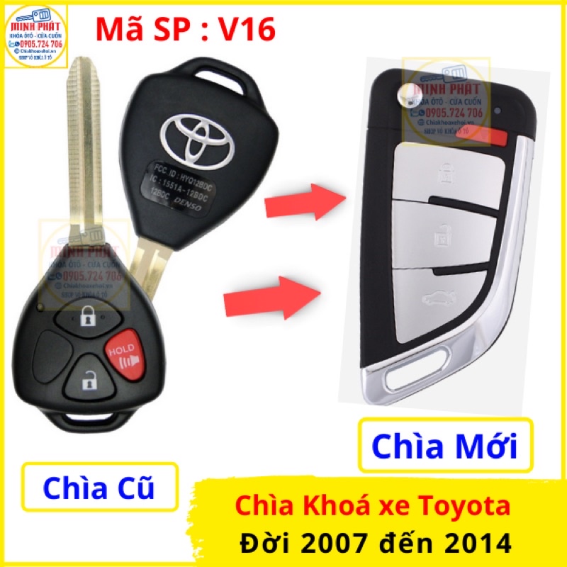 Chìa khoá xe Ô tô Toyota Innova, Fortuner, Vios, Altis, Hilux